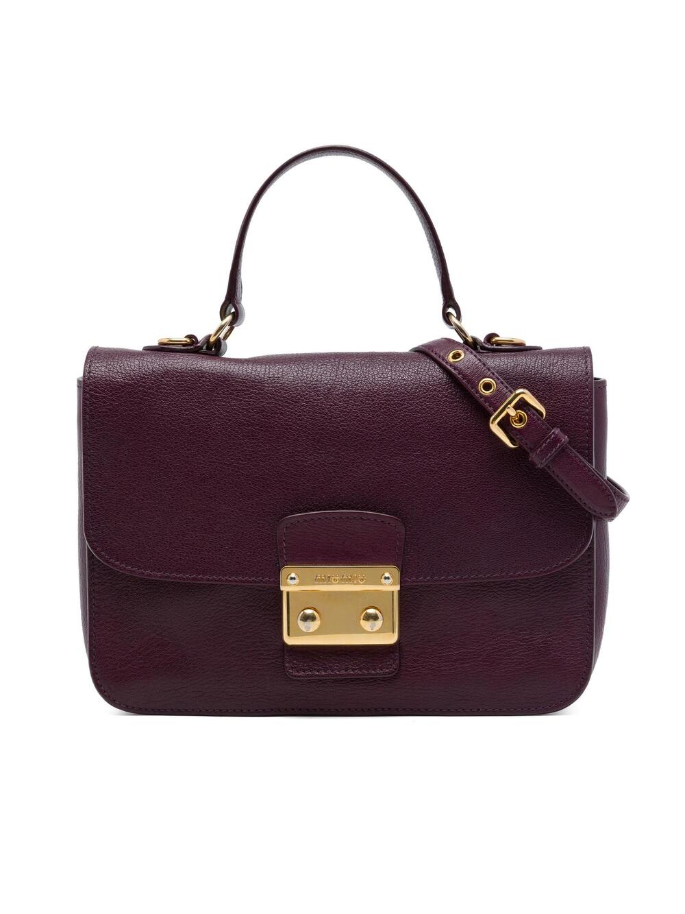 Miu Goatskin Madras Push Lock #343641M48B